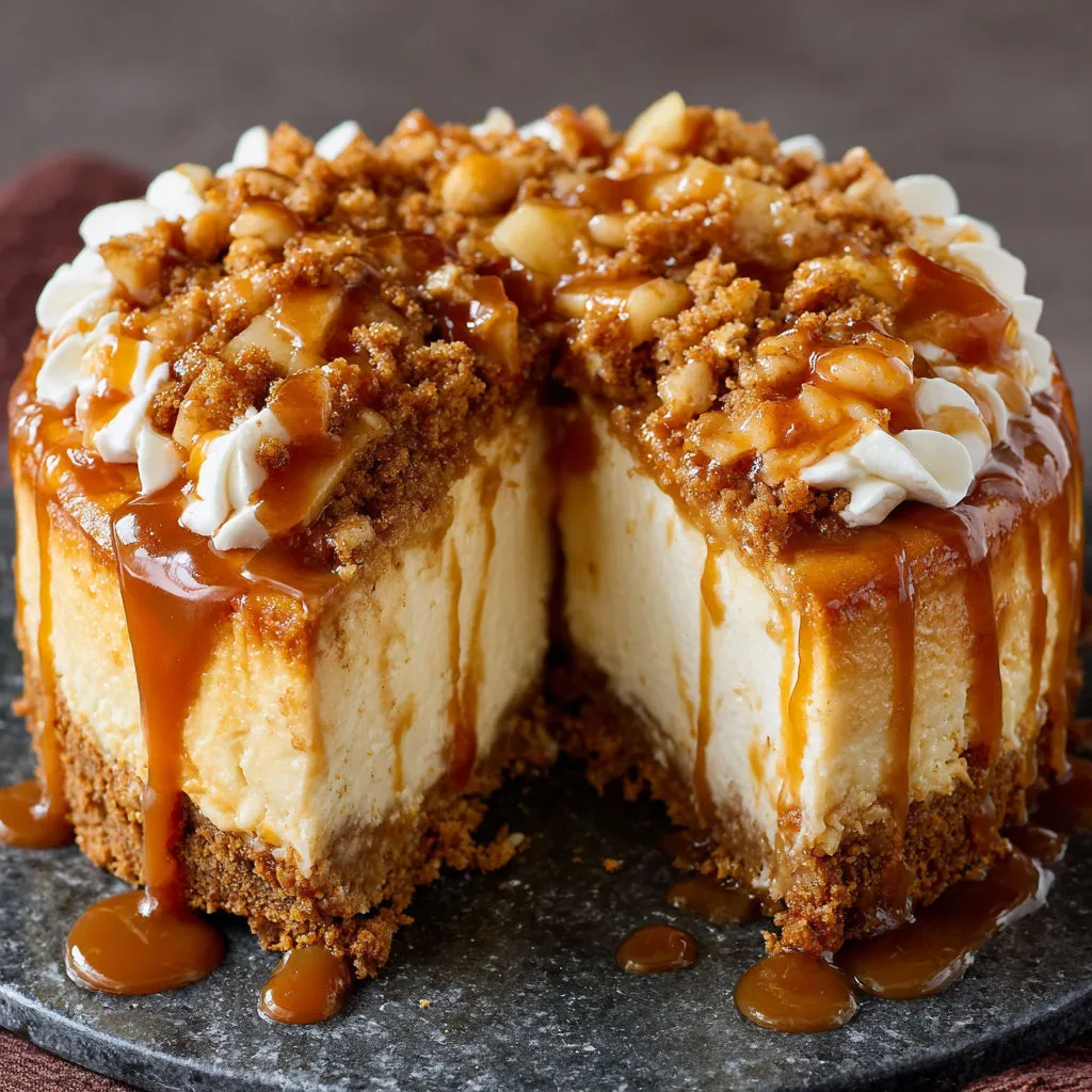 Apple Crisp Cheesecake: Delicious Autumn Dessert