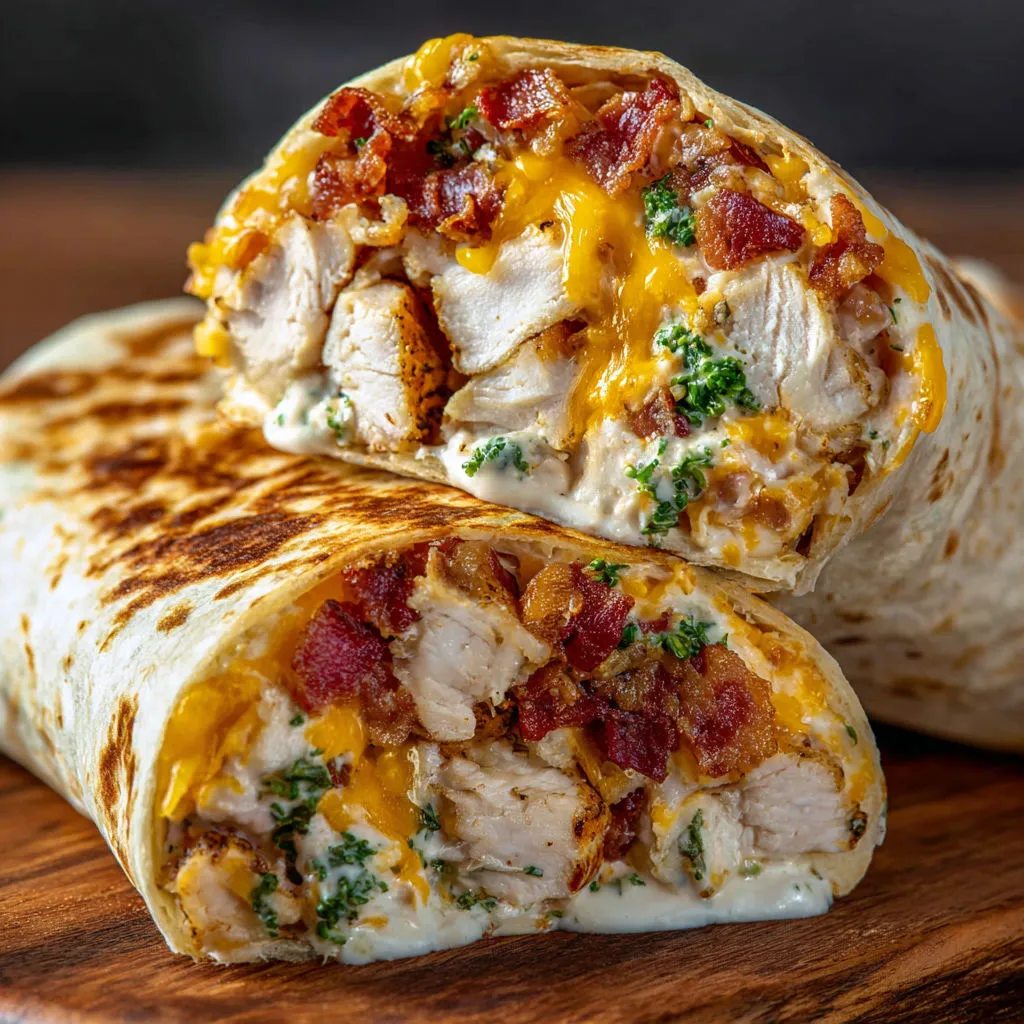Bacon Chicken Ranch Wrap - Crunchy and Delicious!