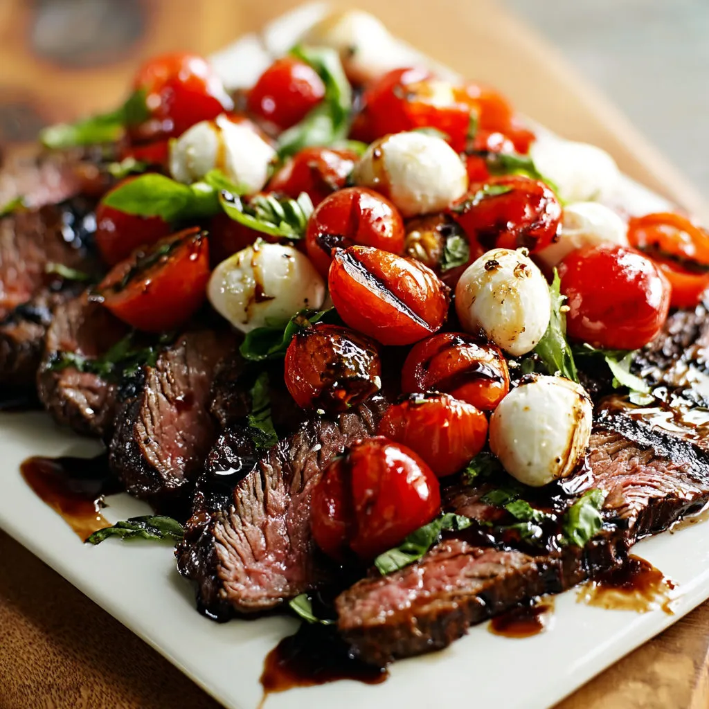 Balsamic Grilled Steak Caprese Recipe