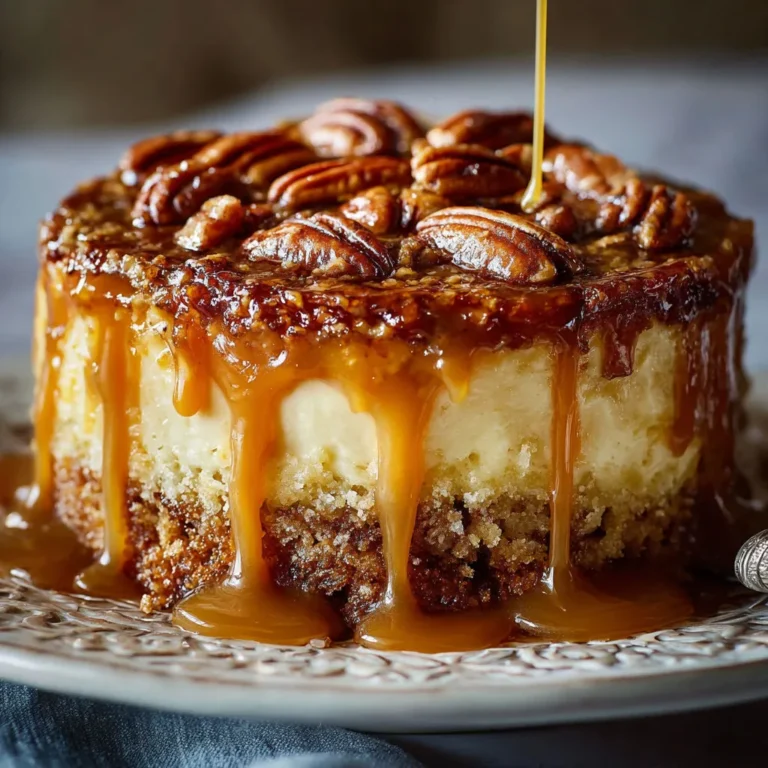 Caramel Pecan Crème Brûlée Cake