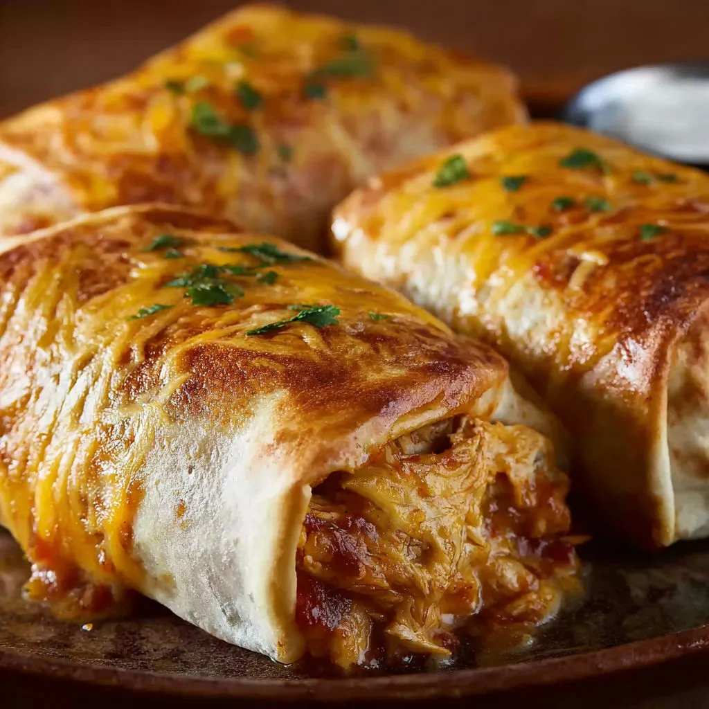Cheesy Baked Chicken Chimichangas Recipe