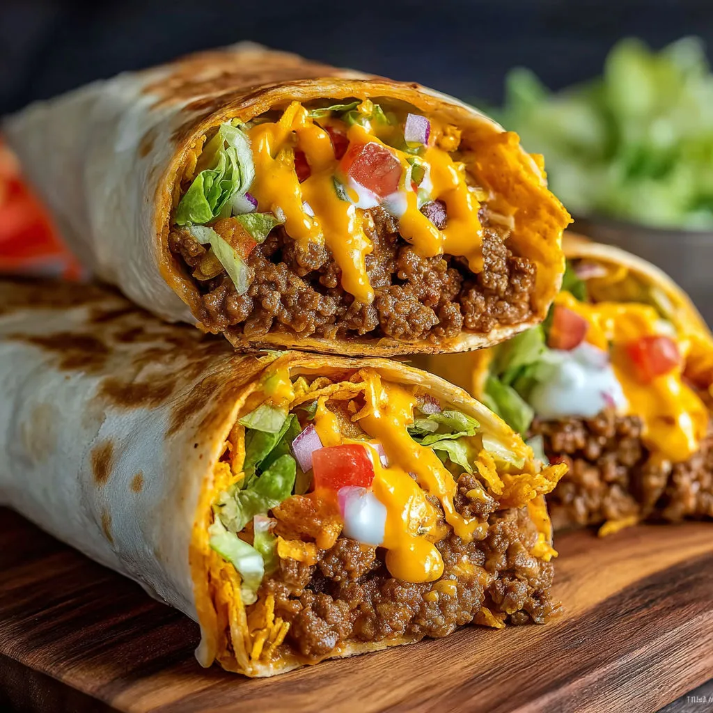 Cheesy Beef Wrap Recipe