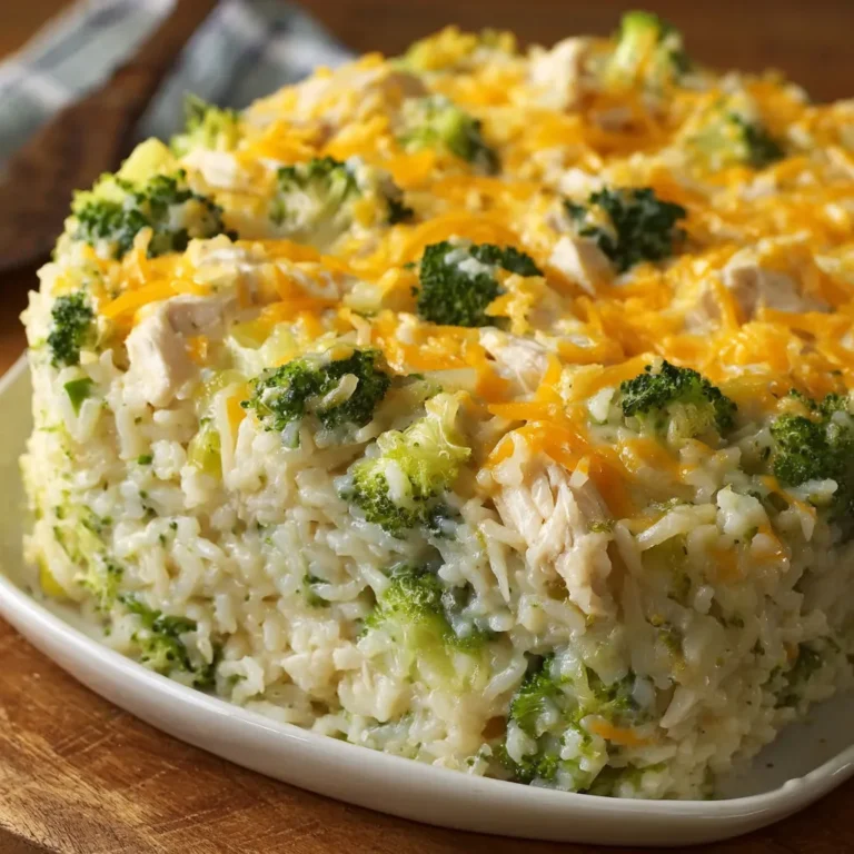 Cheesy Chicken Broccoli Rice Bake