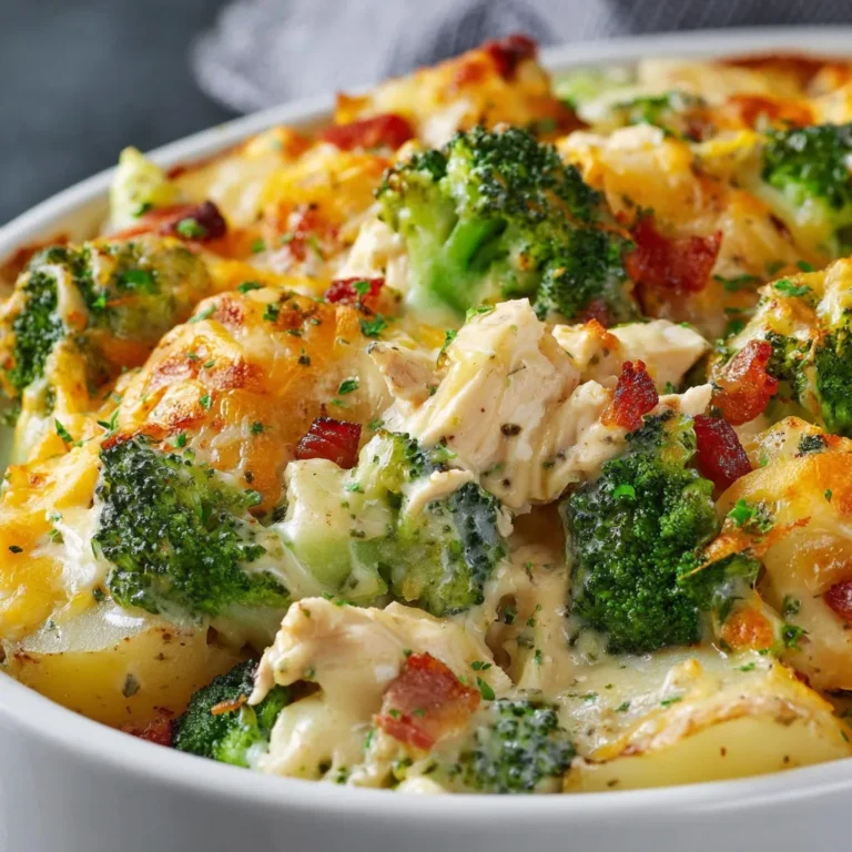 Cheesy Chicken Broccoli Stuffed Baked Potatoes