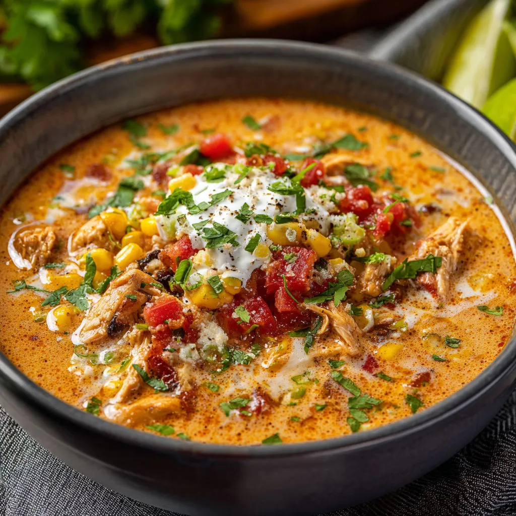 Cheesy Chicken Taco Soup Recipe