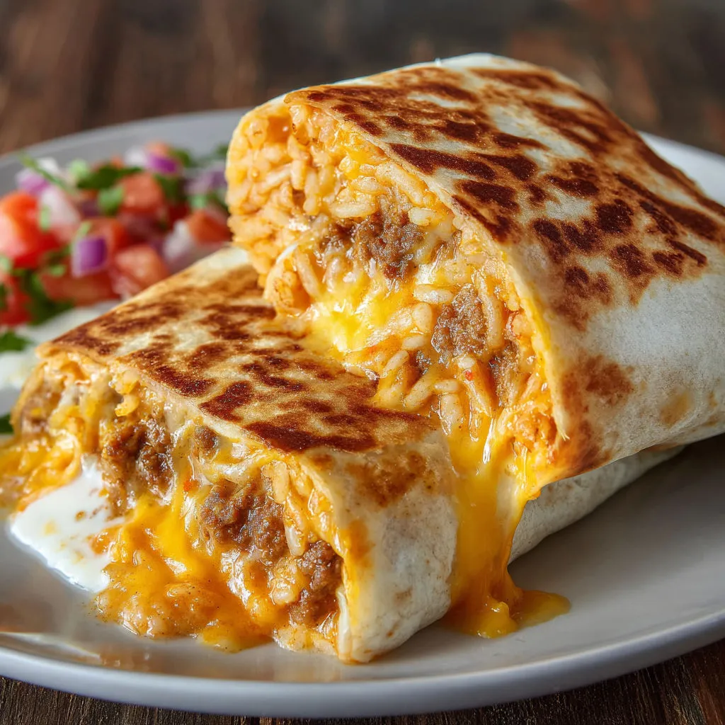 Cheesy Grilled Beef Burrito Recipe