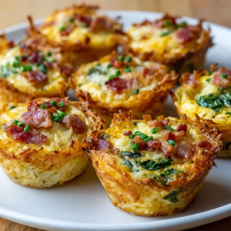 Cheesy Hash Brown Quiche Cups