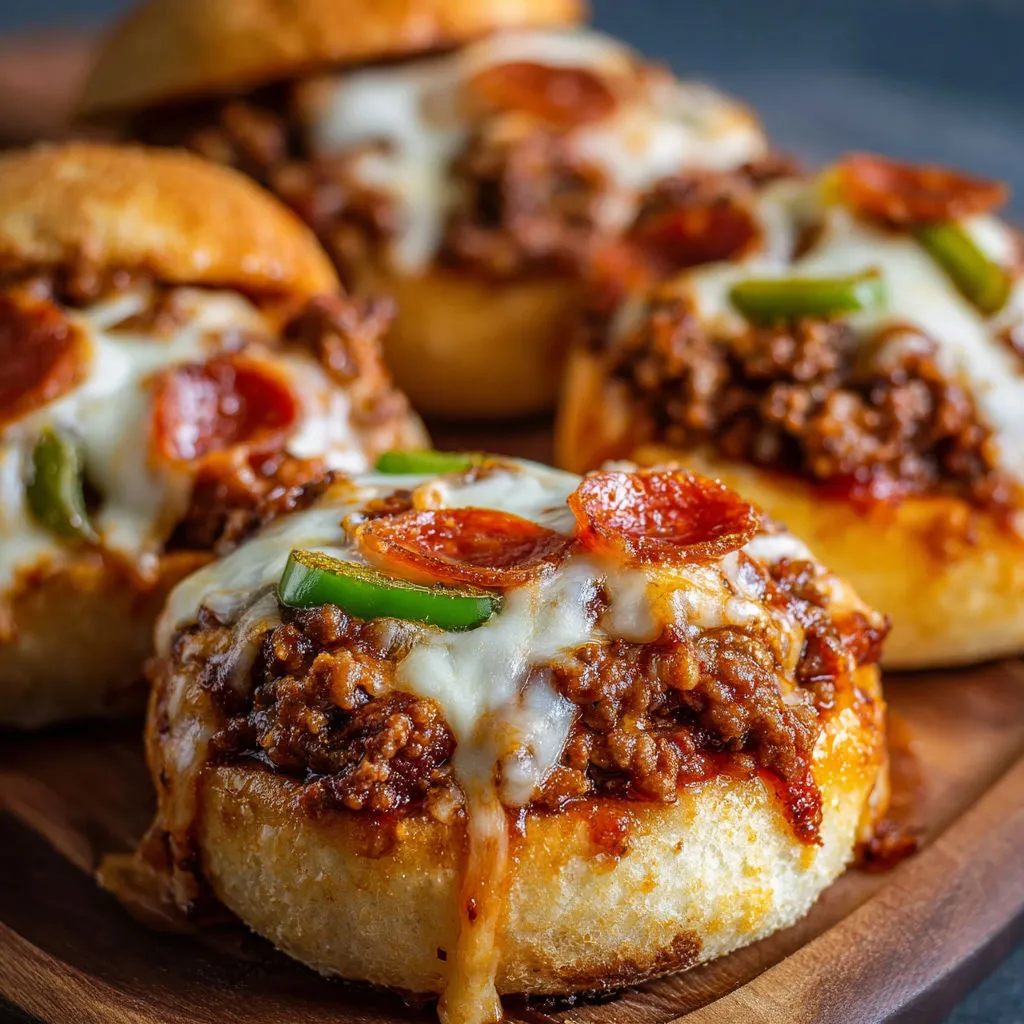 Cheesy Pepperoni Pizza Sloppy Joes