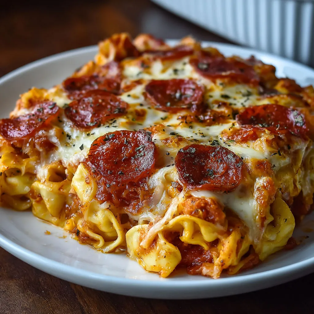 Cheesy Pizza Tortellini Bake: Delicious and Easy Recipe