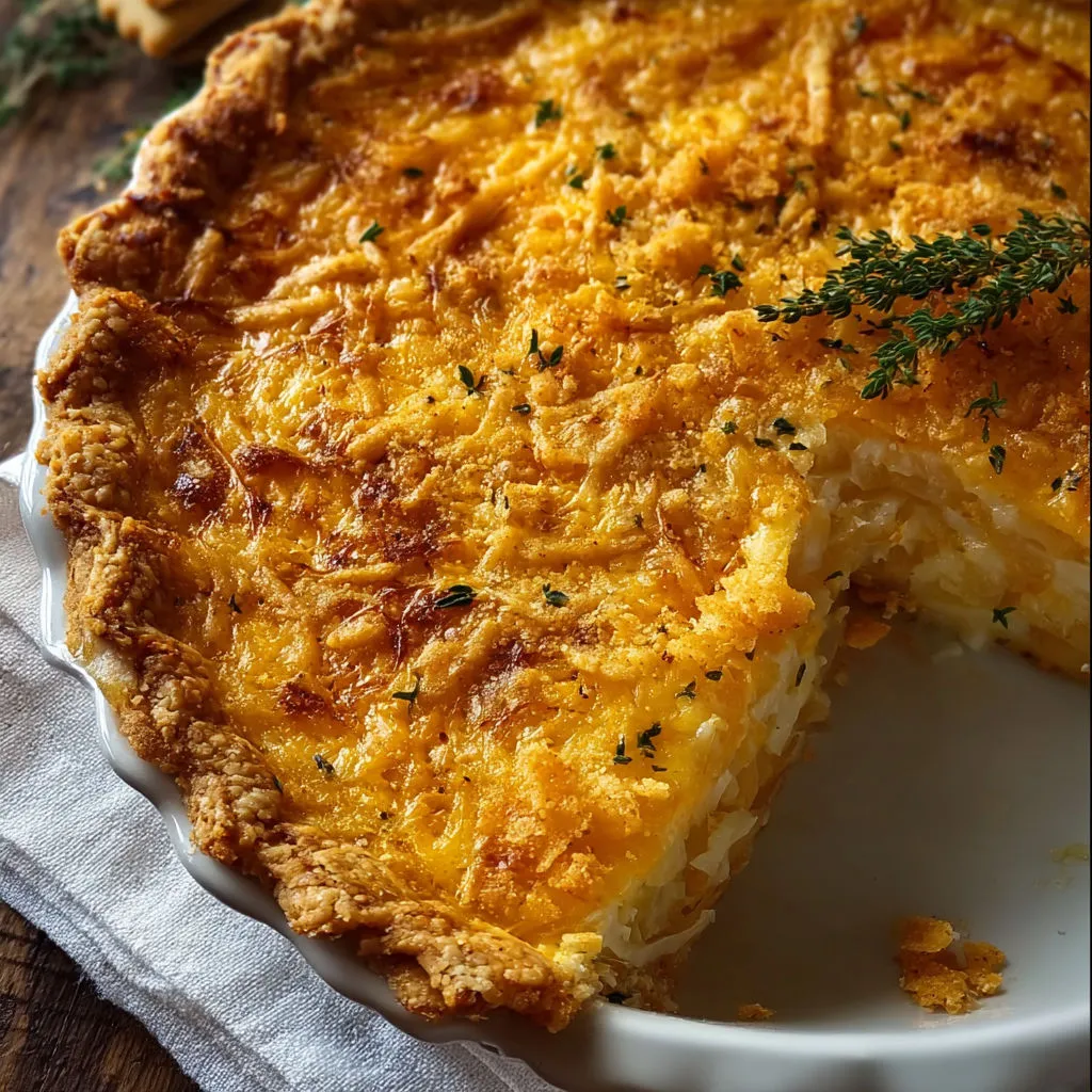Cheesy Ritz Vidalia Onion Pie Recipe