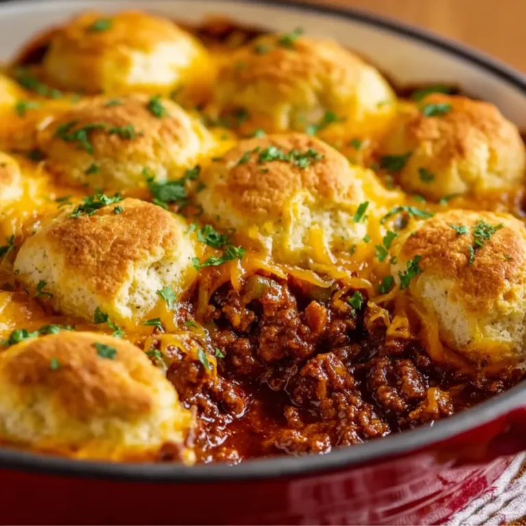 Cheesy Sloppy Joe Biscuit Bake