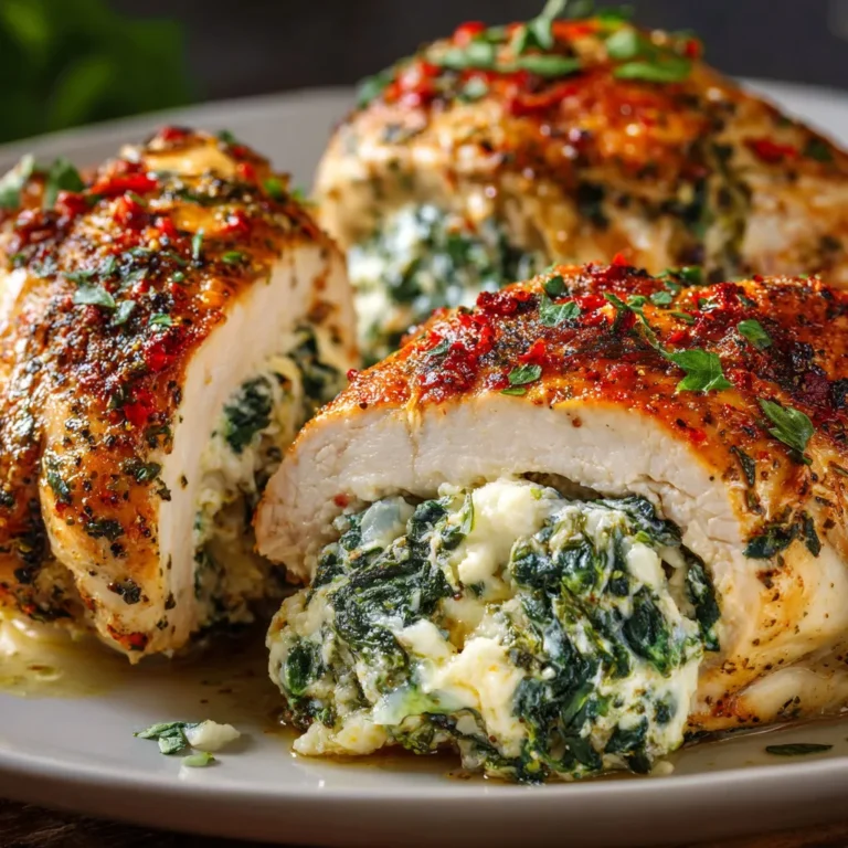 Cheesy Spinach Stuffed Chicken Recipe