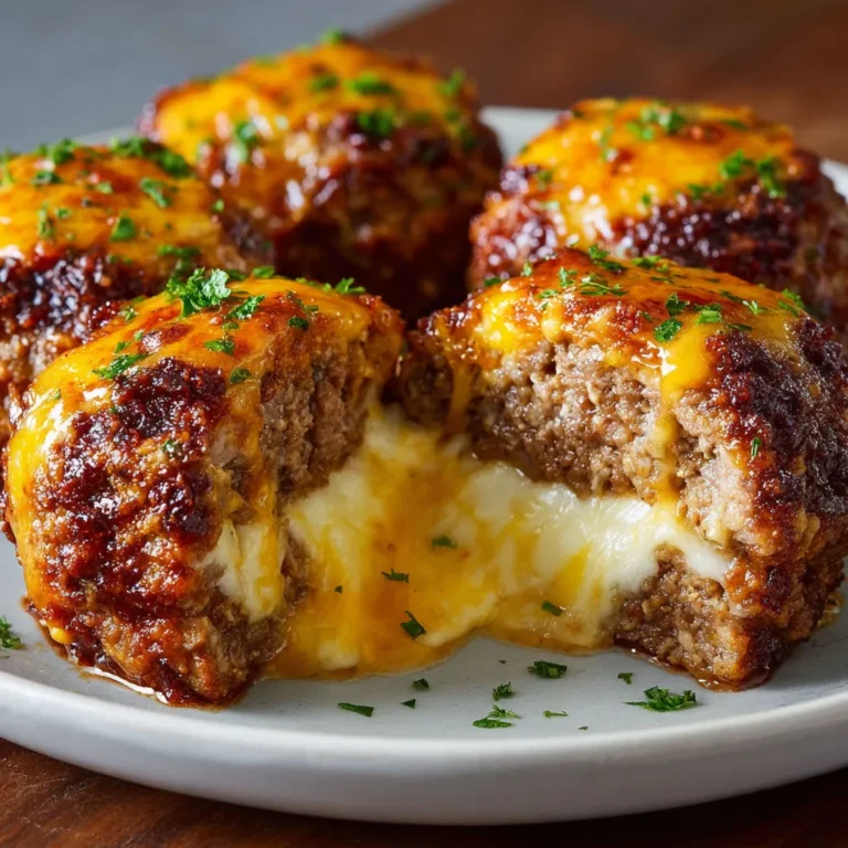 Cheesy Stuffed Meatloaf Bites Recipe