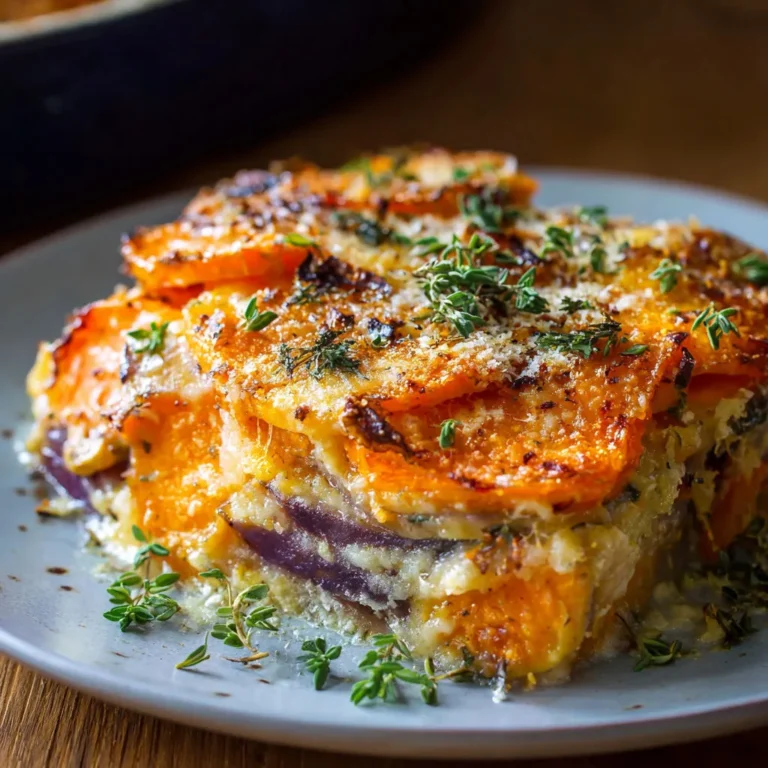 Cheesy Sweet Potato Gratin Recipe