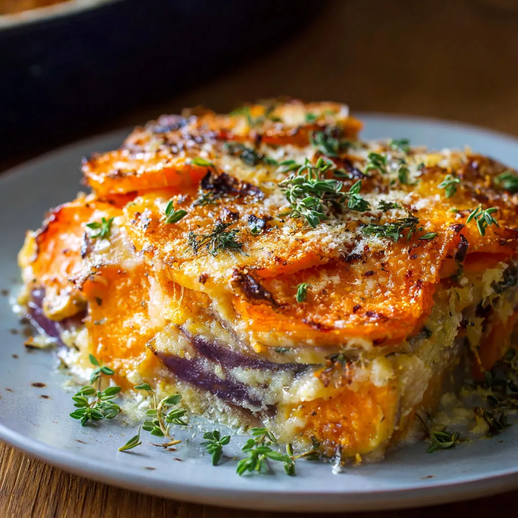 Cheesy Sweet Potato Gratin Recipe