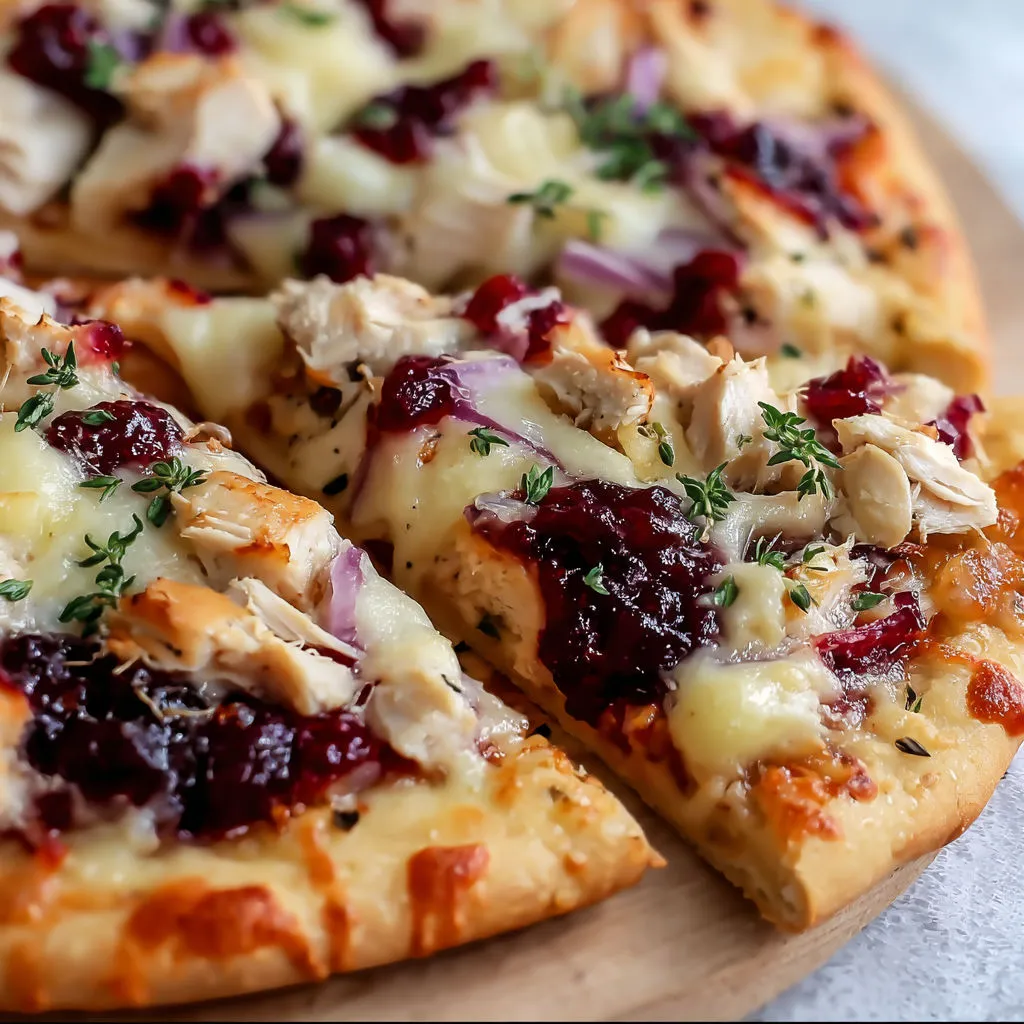 Cranberry Brie Chicken Pizza Recipe