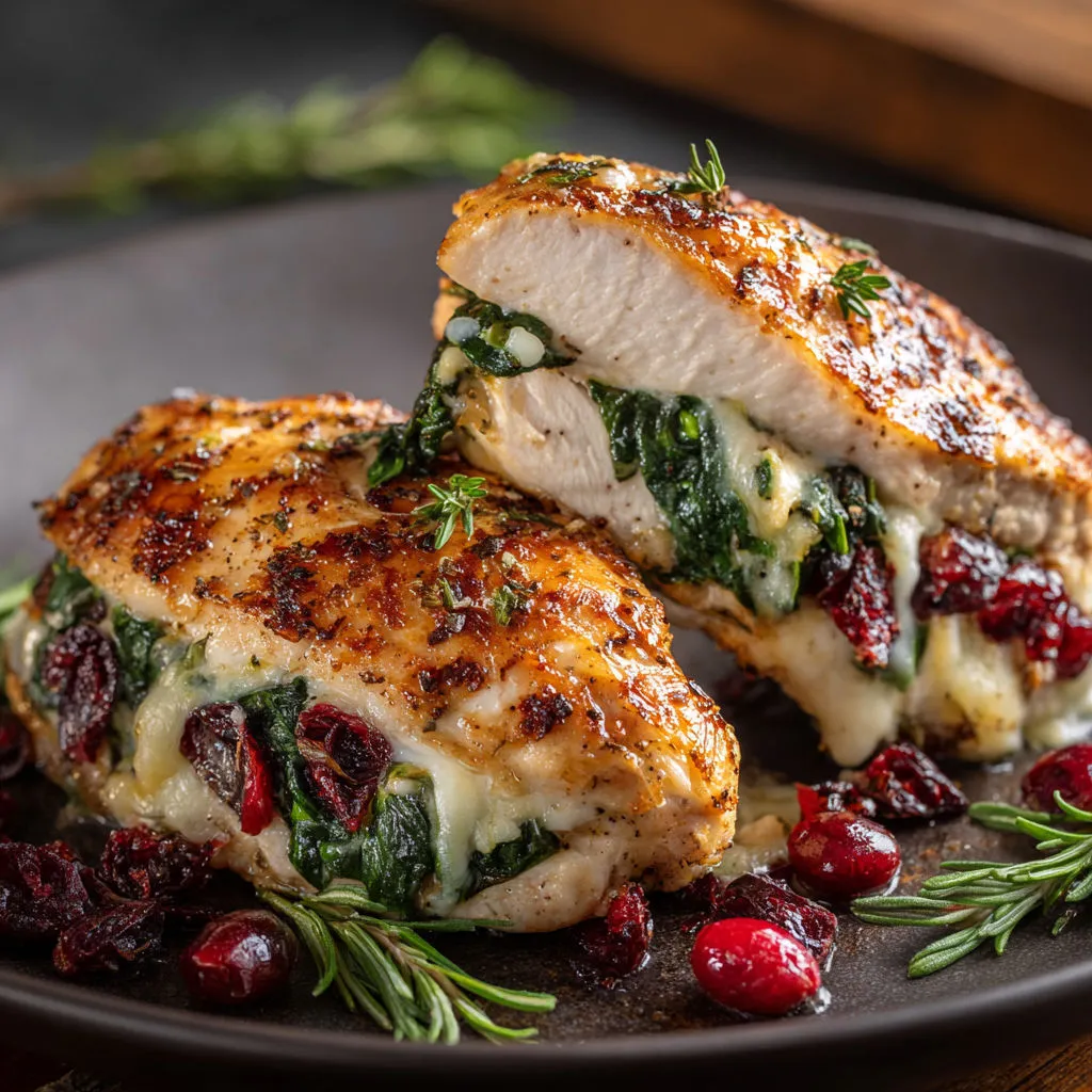 Cranberry Spinach Brie Chicken: Delicious Recipe!