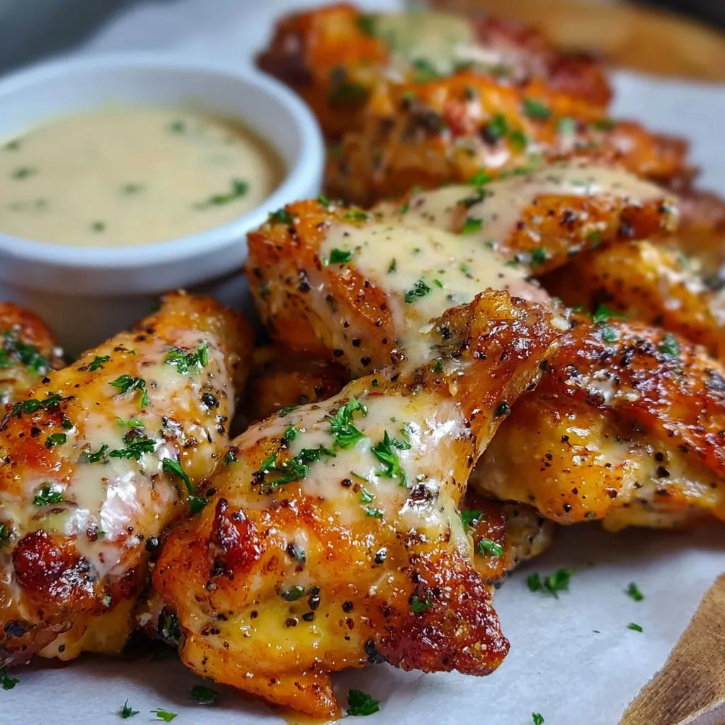 Creamy Alfredo Chicken Wings Recipe