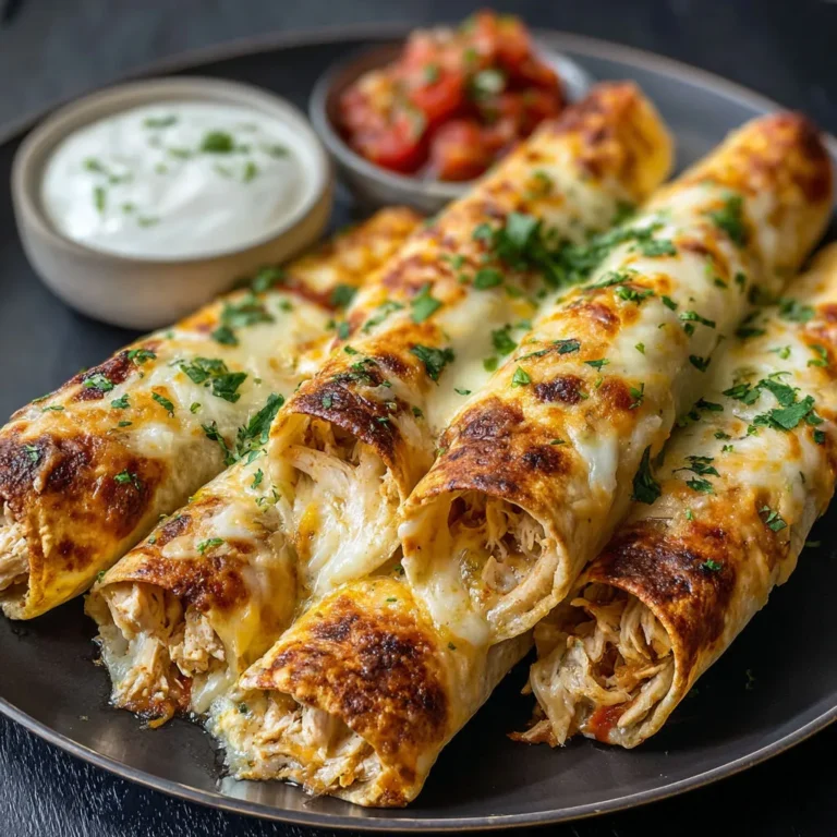 Creamy Baked Chicken Taquitos: A Cheesy Delight