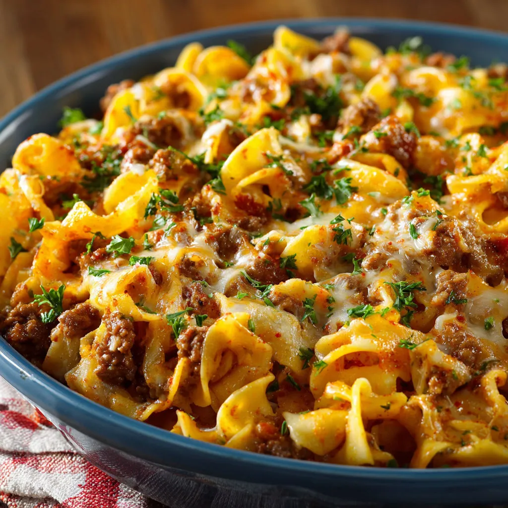 Creamy Beef Casserole with Sour Cream - Delicious Recipe