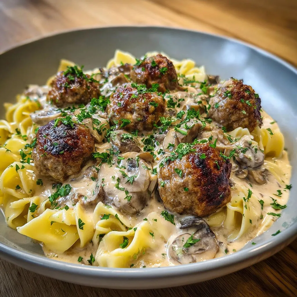 Creamy Meatball Stroganoff Recipe: Easy & Delicious