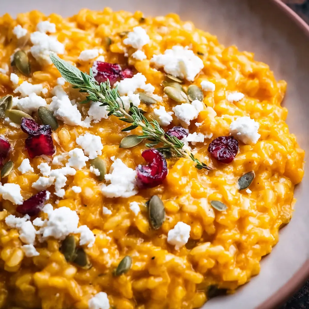 Creamy Pumpkin Goat Cheese Risotto Recipe