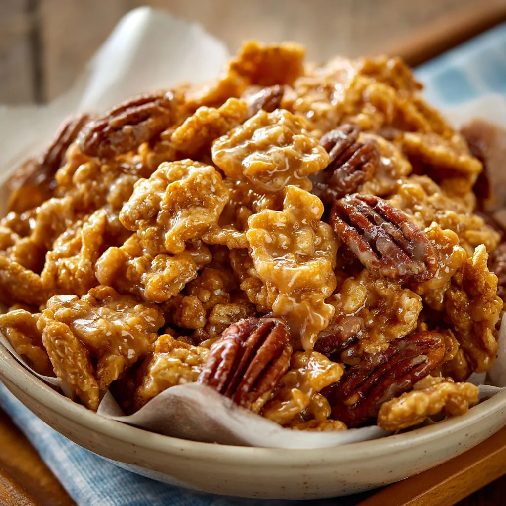 Crunchy Praline Caramel Bars Recipe