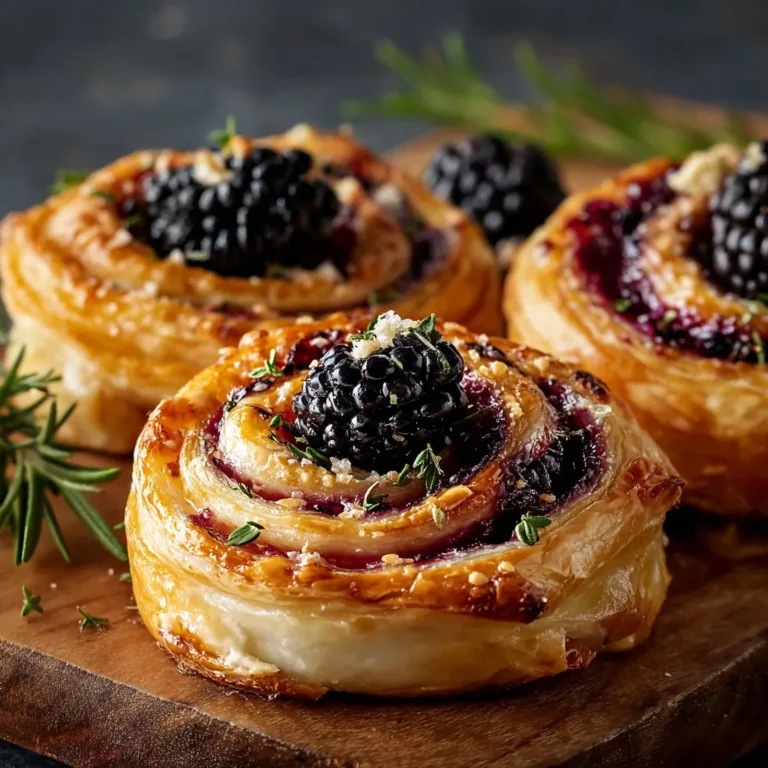 Decadent Blackberry Honey Brie Swirls
