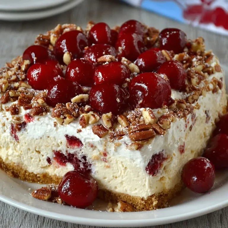 Decadent Cherry Pecan Cheesecake Lush Recipe