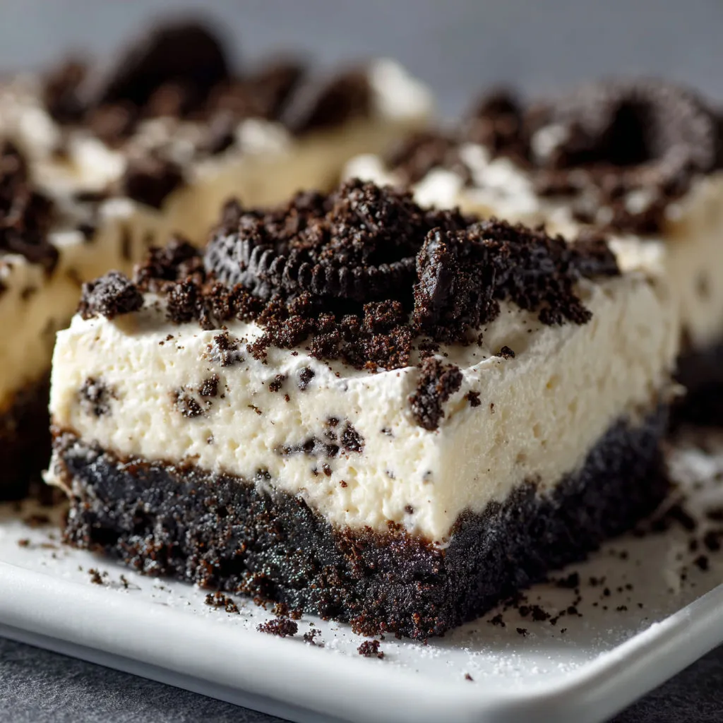 Decadent No-Bake Oreo Cheesecake Bars