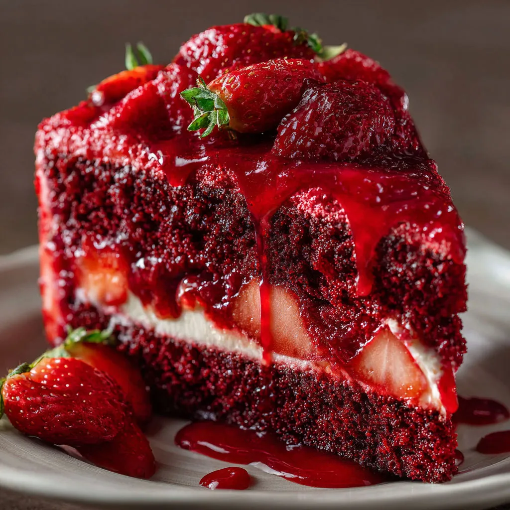 Decadent Red Velvet Strawberry Cake Recipe