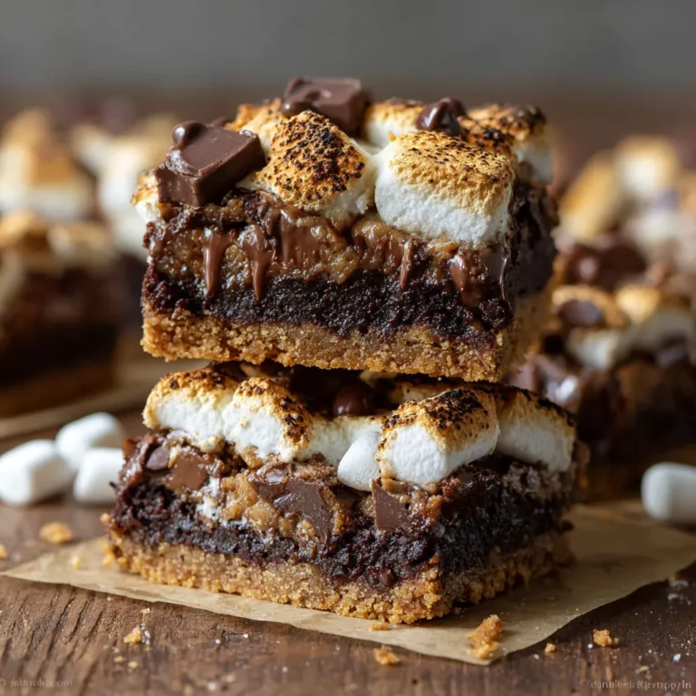 Decadent S'mores Brownies with Graham Crackers and Chocolate