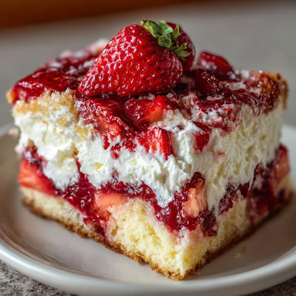 Decadent Strawberry Earthquake Cake Recipe