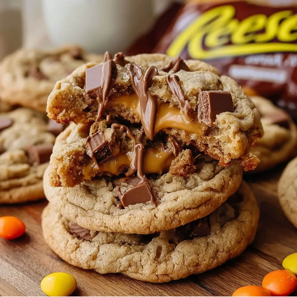 Decadent Triple Peanut Butter Reese's Cookies