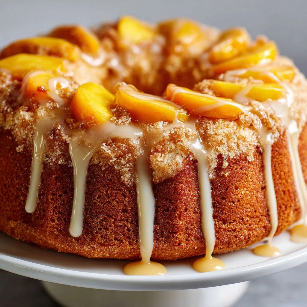 Delectable Peach Buttermilk Pound Cake Recipe