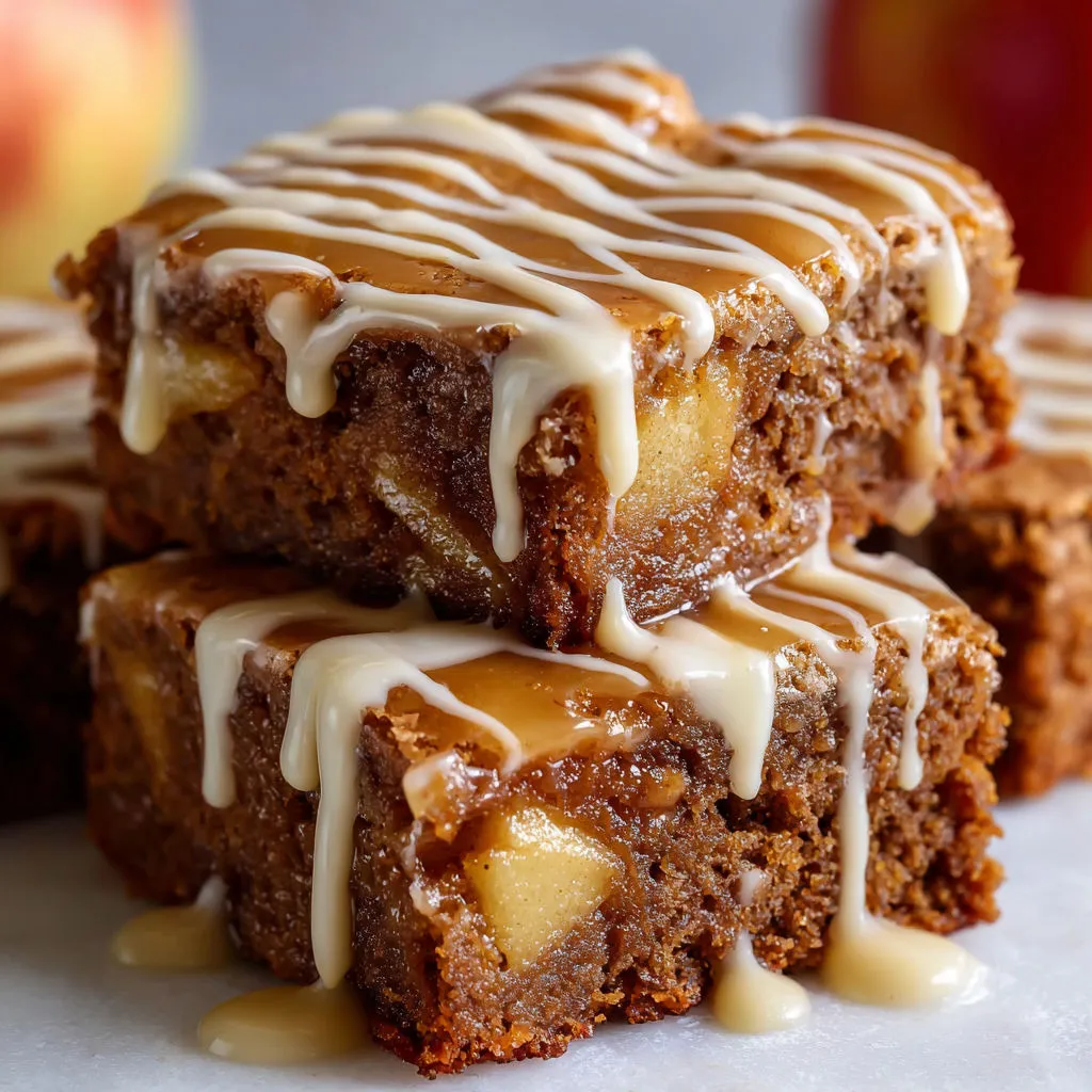 Delicious Apple Brownies with Maple Glaze