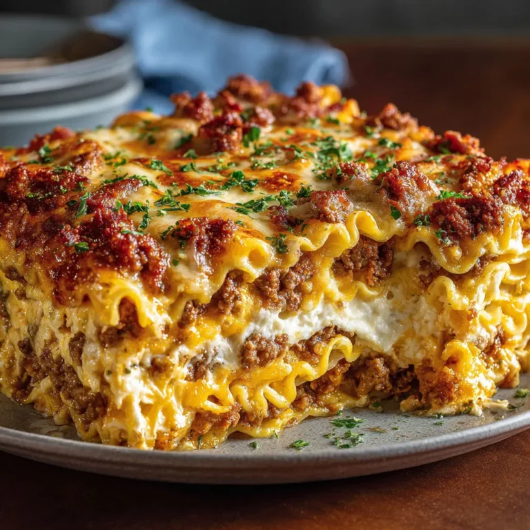 Delicious Bacon Cheeseburger Pan Lasagna Recipe