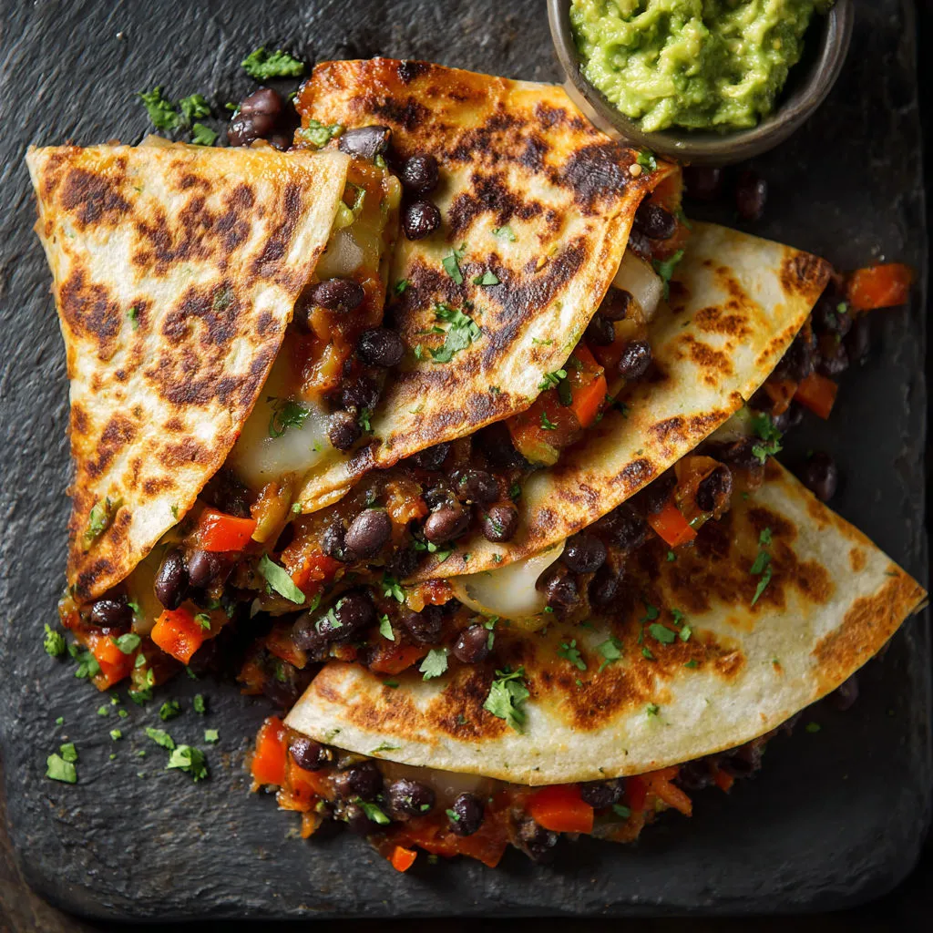 Delicious Black Bean Veggie Quesadilla Recipe