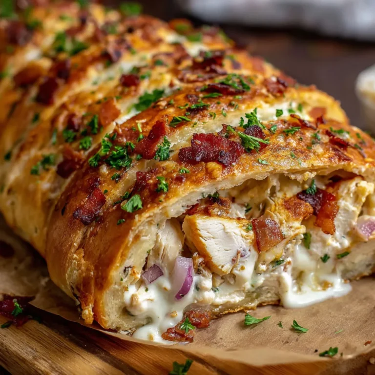 Delicious Chicken Bacon Ranch Stromboli Recipe
