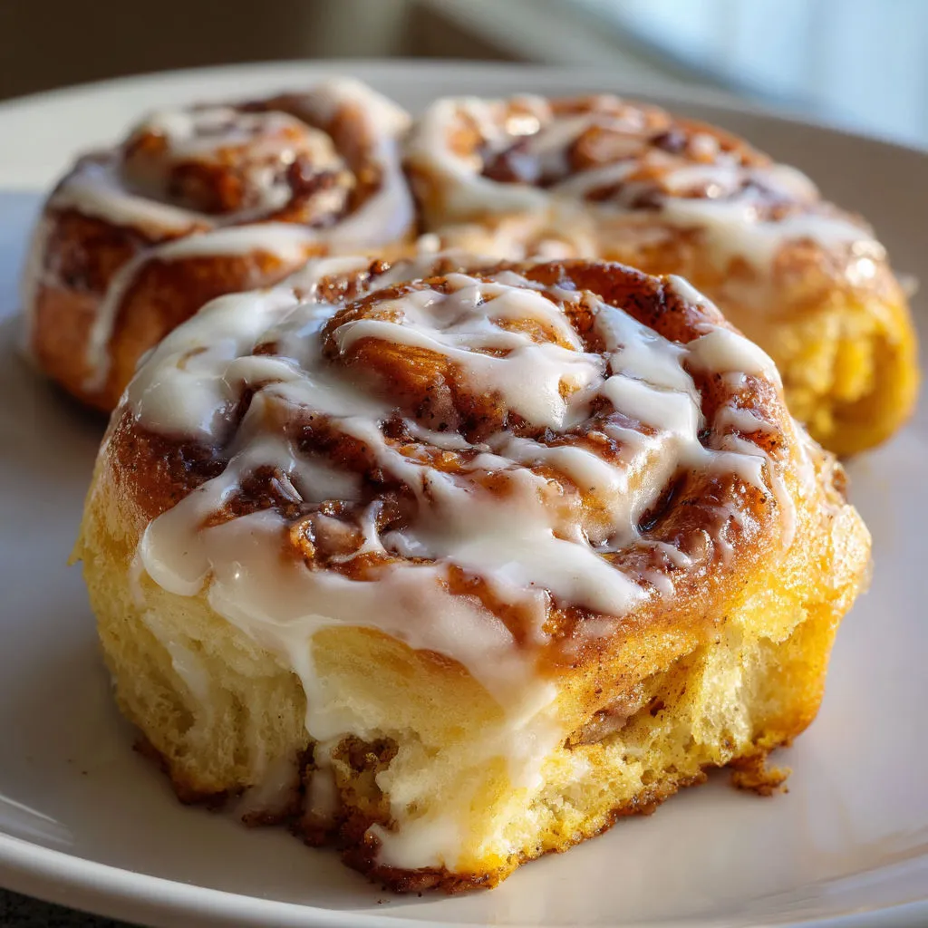 Delicious Pumpkin Cinnamon Rolls with Maple Icing