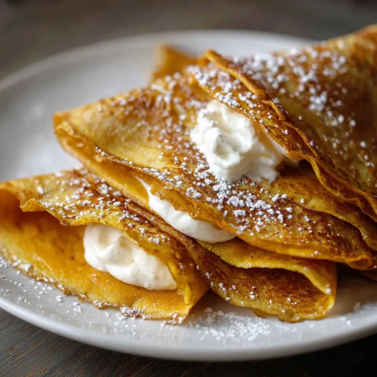 Delicious Pumpkin Crepes Recipe with Mascarpone Filling