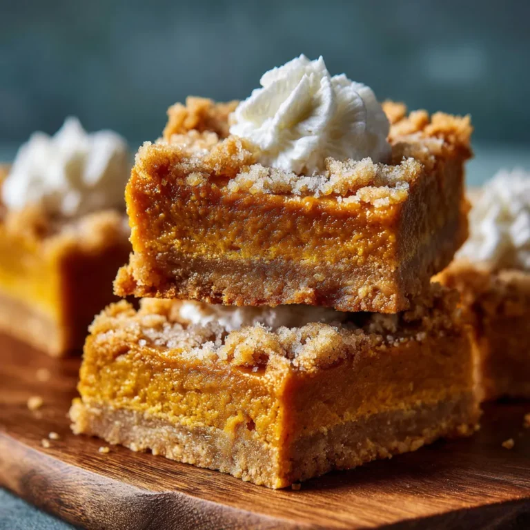 Delicious Pumpkin Pie Bars with Graham Crust
