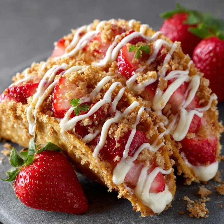 Delicious Strawberry Crunch Cheesecake Tacos
