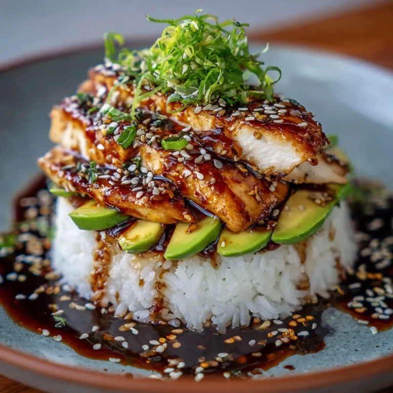 Delicious Teriyaki Chicken Avocado Stack Recipe