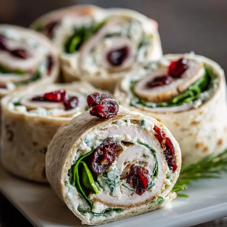 Delicious Turkey Cranberry Spinach Pinwheels: Easy Holiday Appetizer