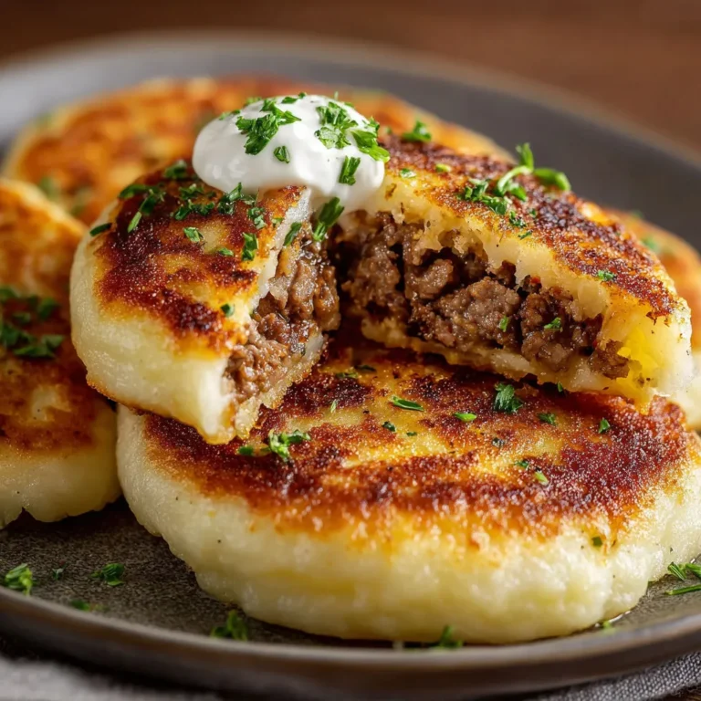 Golden Crispy Potato Pancakes with Savory Stuffing