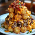 Irresistible Bacon Cheeseburger Tater Tot Cones