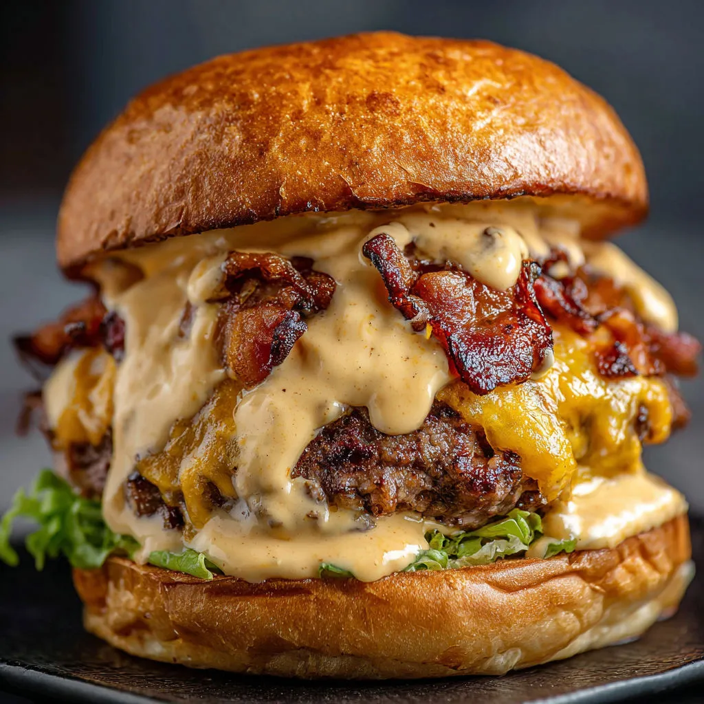 Irresistible Cheesy Bacon Burger Recipe