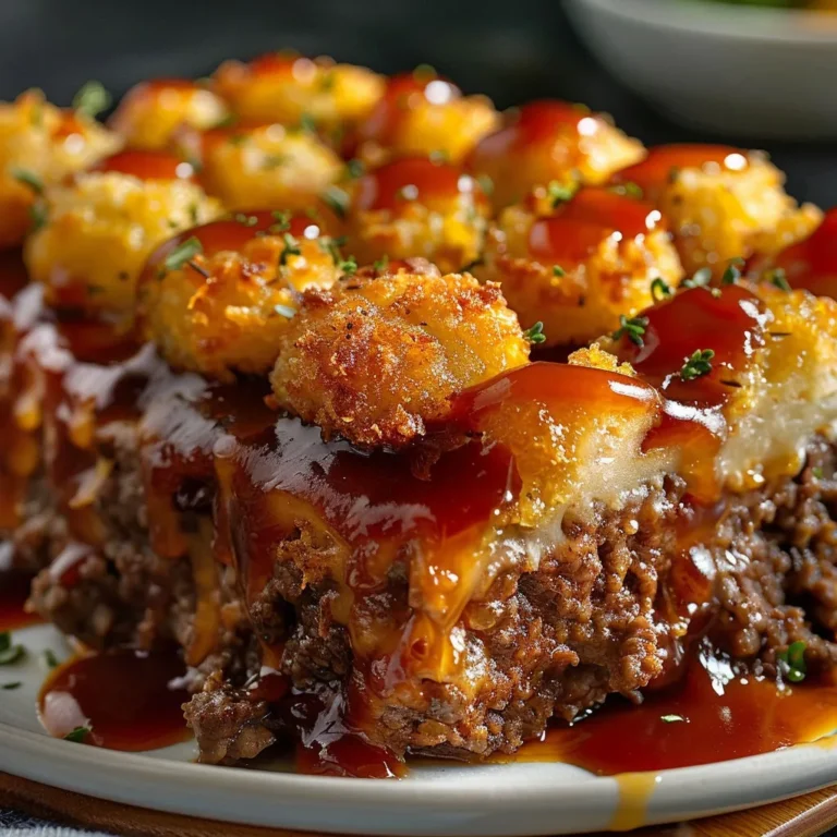 Irresistible Cheesy Tater Tot Meatloaf
