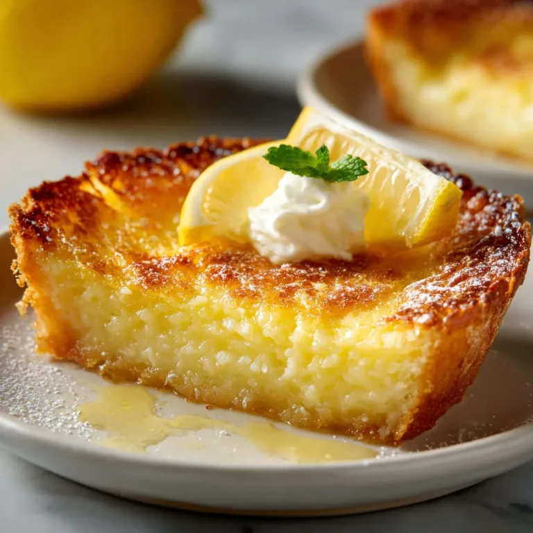 Irresistible Lemon Baby Impossible Pie